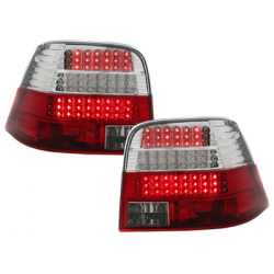 Feux arrière LED + clignotants LED VW Golf IV 97-04 Rouge/Cristal