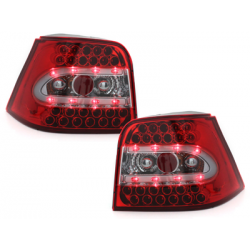 Feux arrière LED VW Golf IV 97-04 Rouge/Cristal