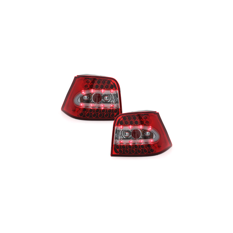 Feux arrière LED VW Golf IV 97-04 Rouge/Cristal