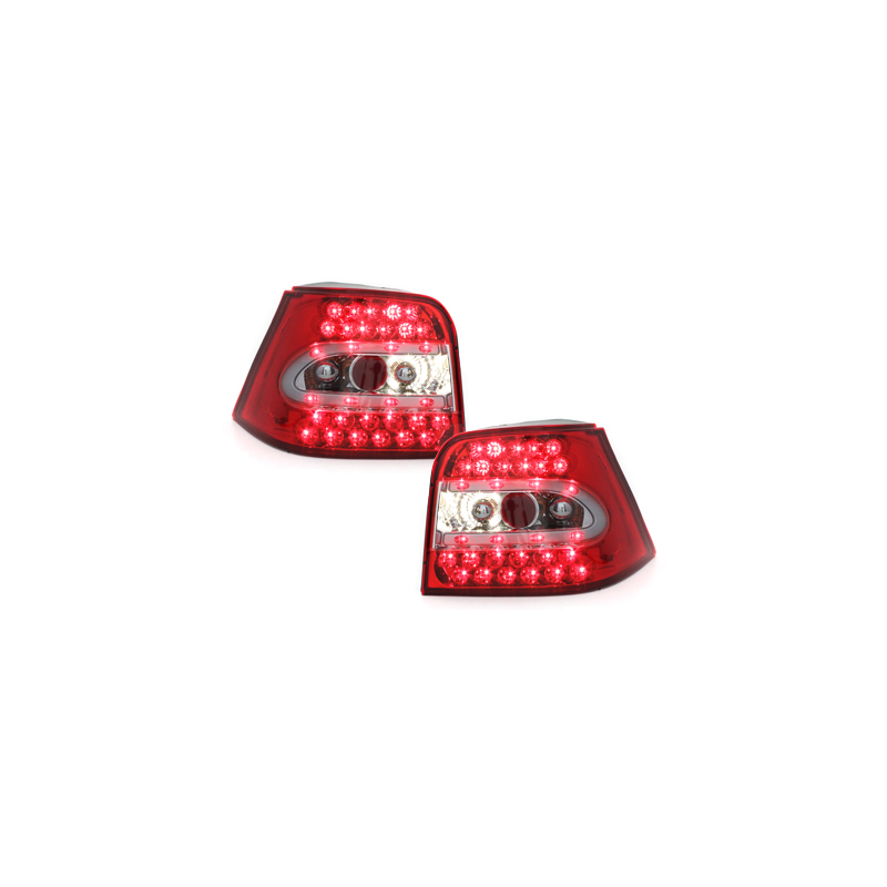 Feux arrière LED VW Golf IV 97-04 Rouge/Cristal