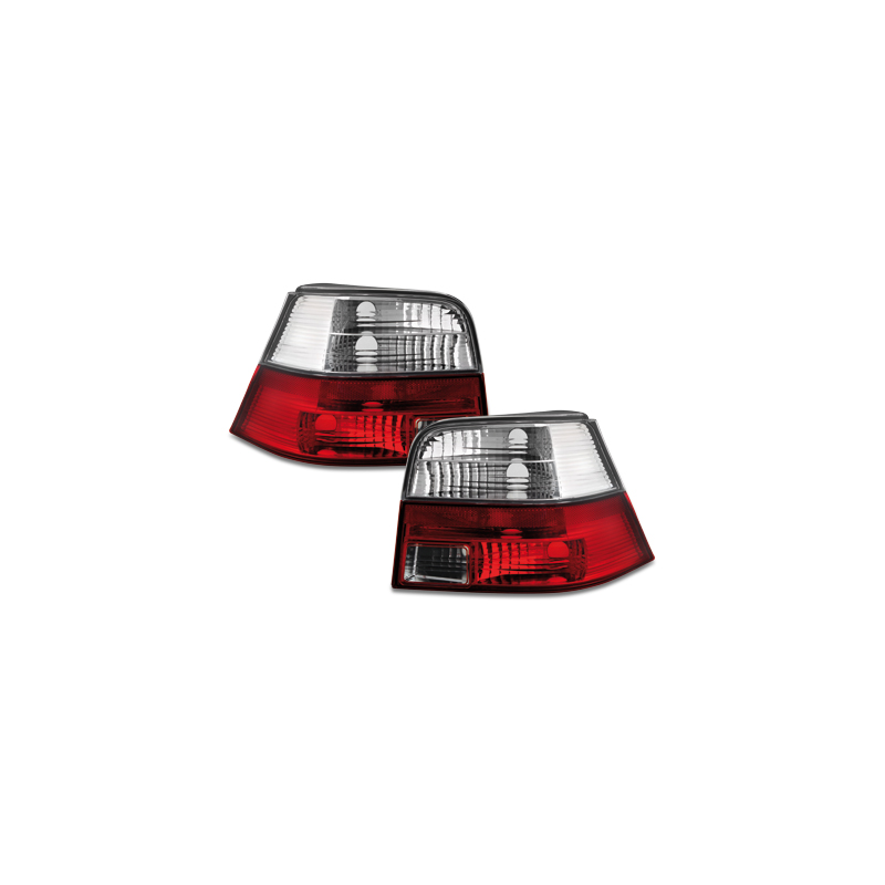 Feux arrière VW Golf IV 97-04 Rouge/Cristal
