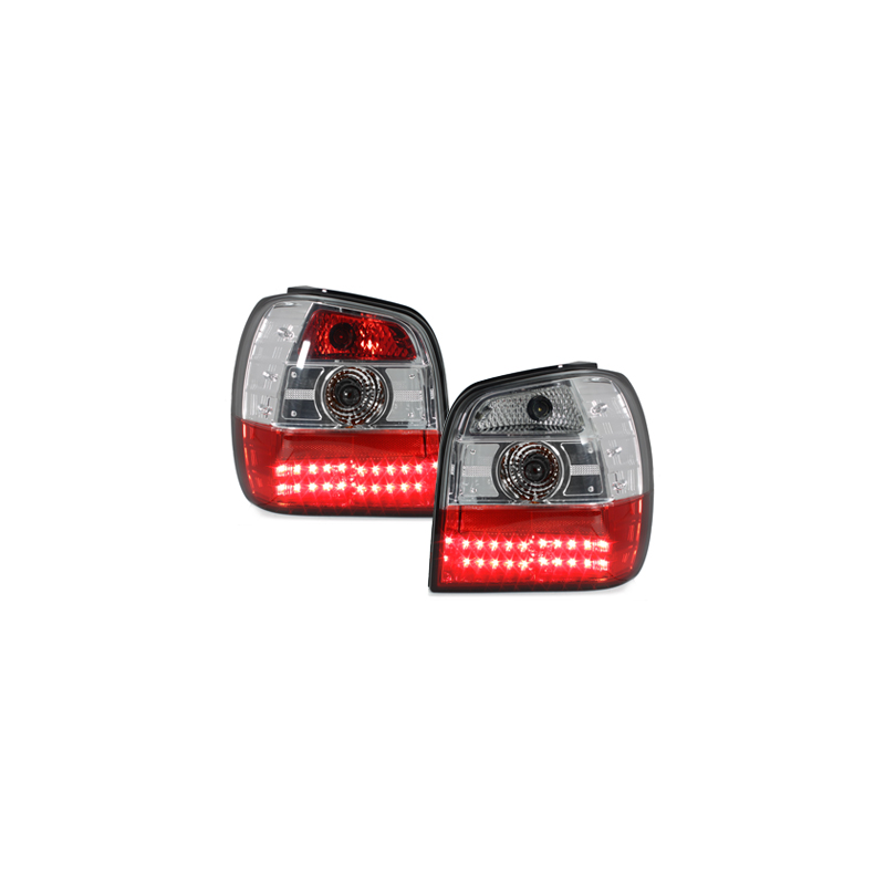 Feux arrière LED VW Polo 6N 95-97 Rouge/Cristal