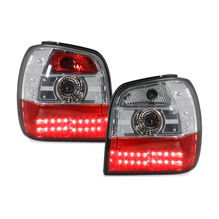 Feux arrière LED VW Polo 6N 95-97 Rouge/Cristal