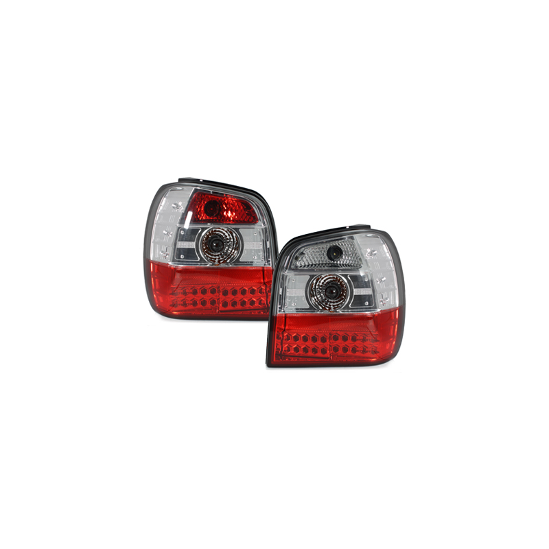 Feux arrière LED VW Polo 6N 95-97 Rouge/Cristal