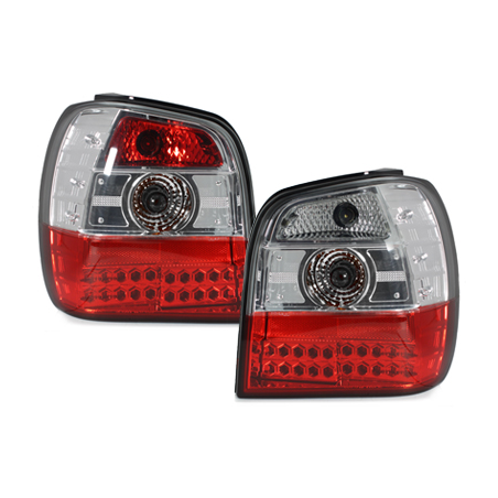 Feux arrière LED VW Polo 6N 95-97 Rouge/Cristal