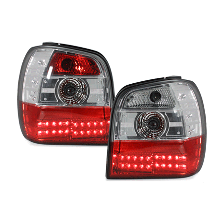 Feux arrière LED VW Polo 6N 95-97 Rouge/Cristal