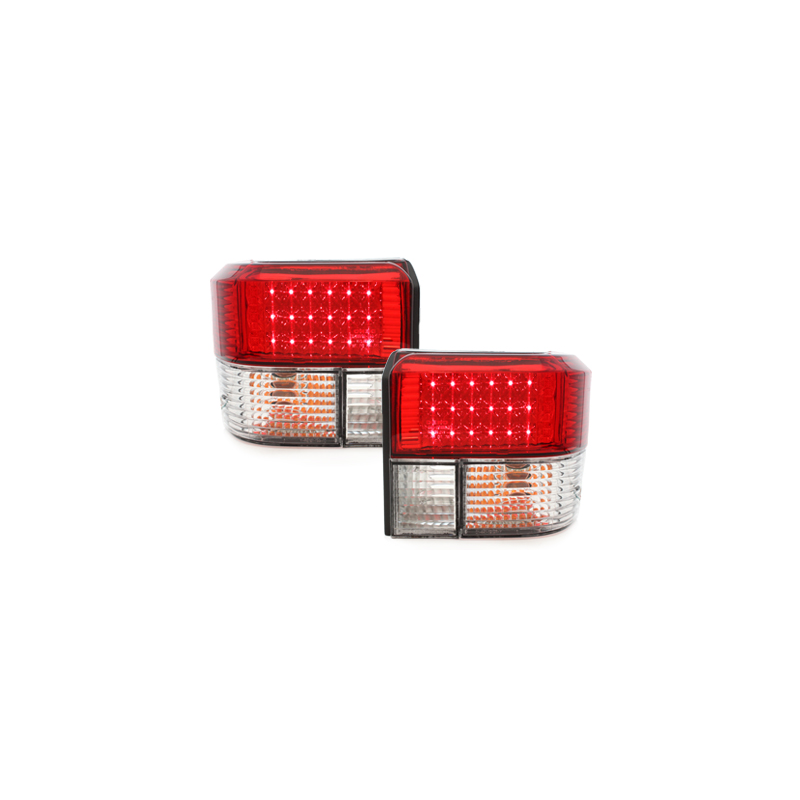 Feux arrière LED VW T4 90-03 - Cristal/Rouge
