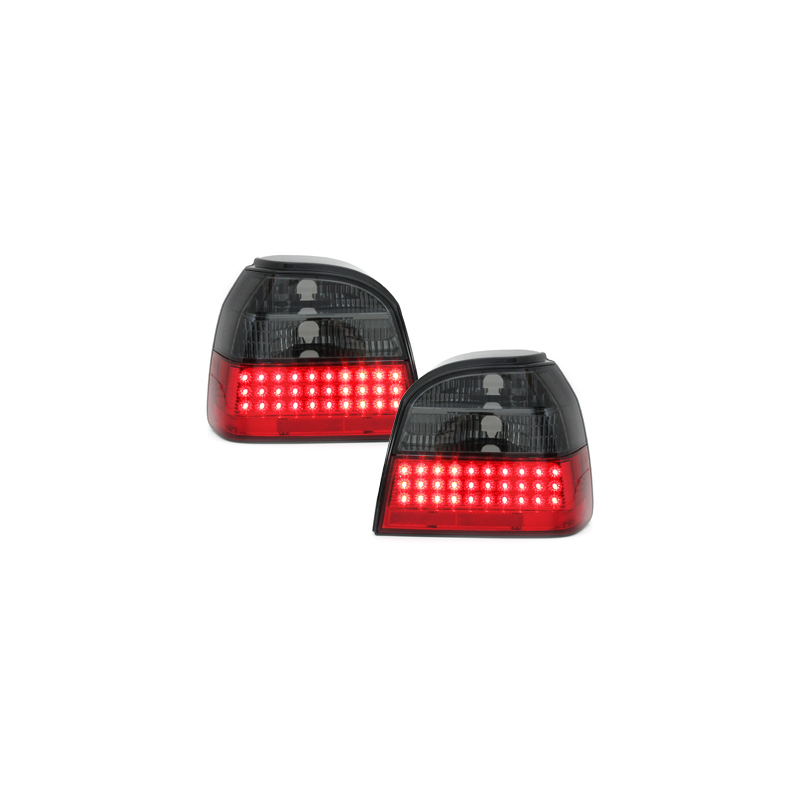 Feux arrière LED VW Golf III 91-98 Rouge/Fumé