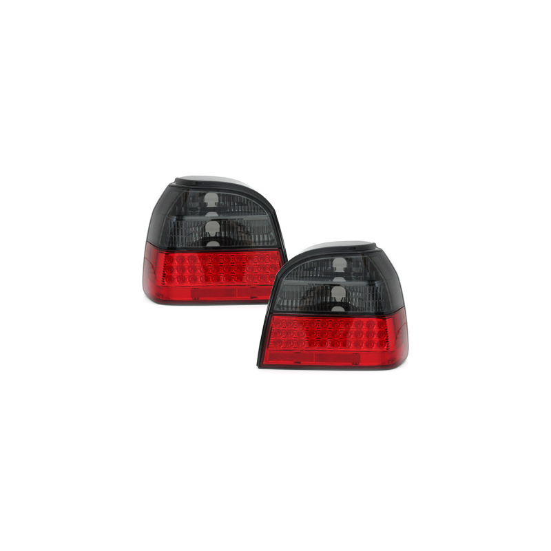 Feux arrière LED VW Golf III 91-98 Rouge/Fumé