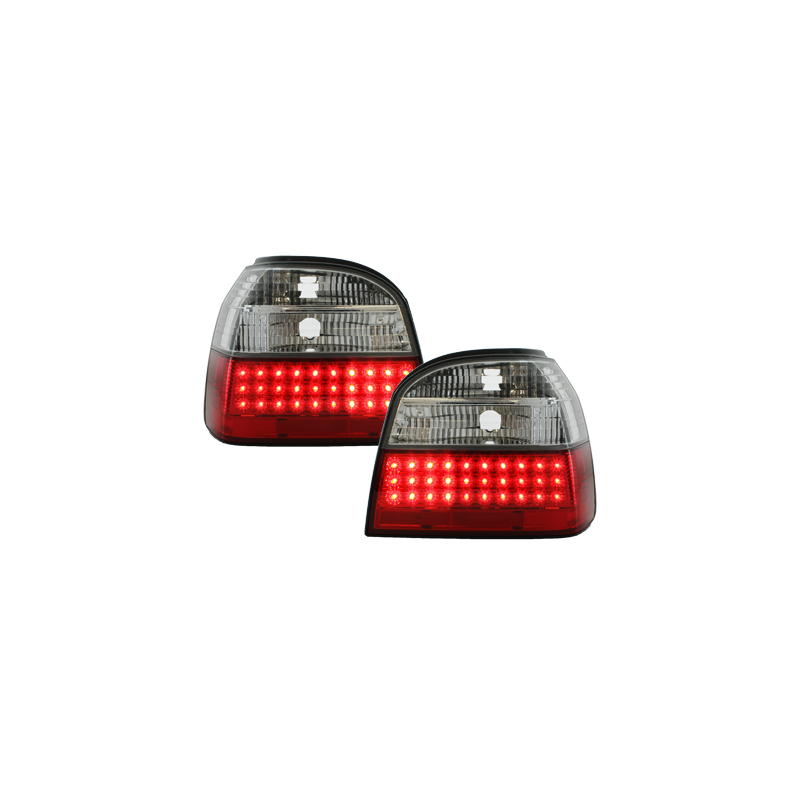 Feux arrière LED VW Golf III 91-98 Rouge/Cristal