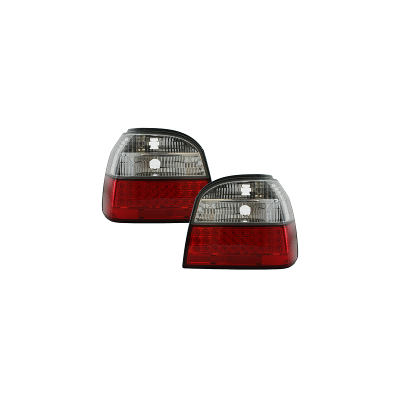 Feux arrière LED VW Golf III 91-98 Rouge/Cristal