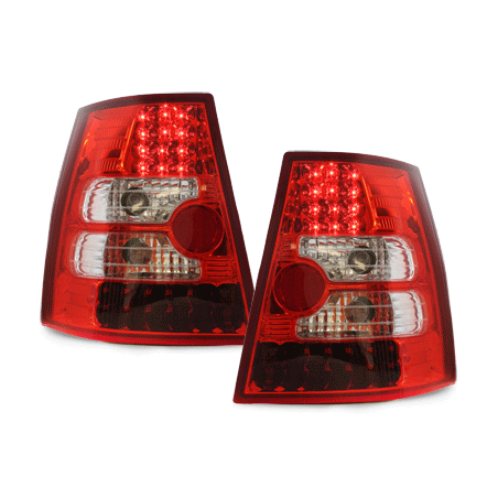 Feux arrière LED  VW Bora Variant et Golf IV Variant Rouge/Cristal