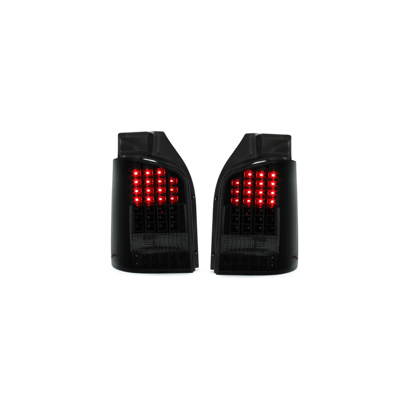 Feux arrière LED VW T5 03-12/09 avec clignotants LED Noir/Fumé
