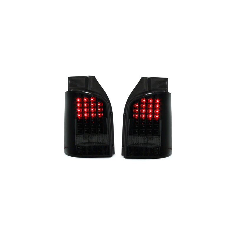 Feux arrière LED VW T5 03-12/09 avec clignotants LED Noir/Fumé