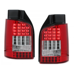 Feux LED VW T5  03-12/09 clignotants LED rouge / cristal