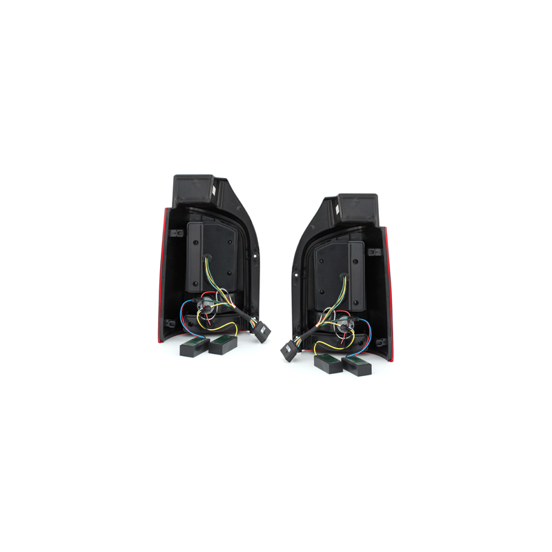 Feux LED VW T5  03-12/09 clignotants LED rouge / cristal