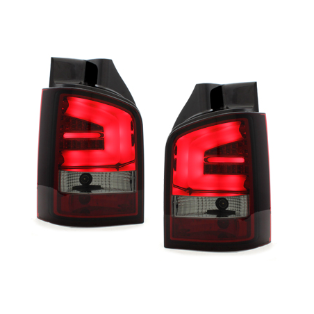 Feux arrière LED VW T5 2010-2014 avec clignotants LED_Rouge/Fumé