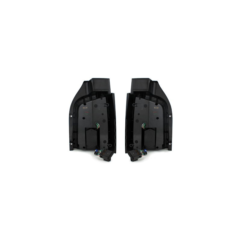 Feux arrière LED VW T5 version portes battante 03-12/09-Noir/Fumé
