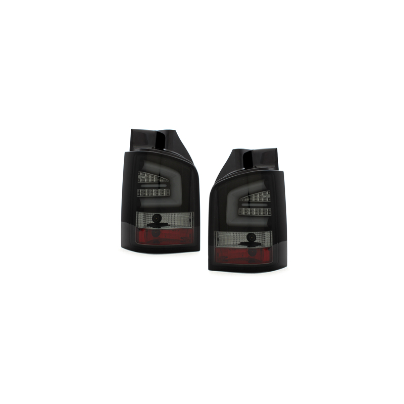 Feux arrière LED VW T5 03-12/09 avec clignotants LED Noir/Fumé