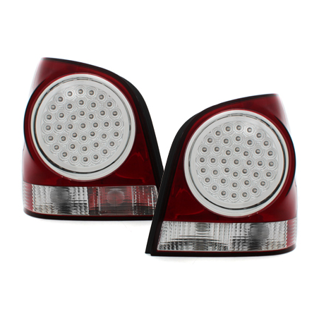 Feux arrière à LED VW Polo 9N 3+5d 11.01-05.09 Rouge/cristal