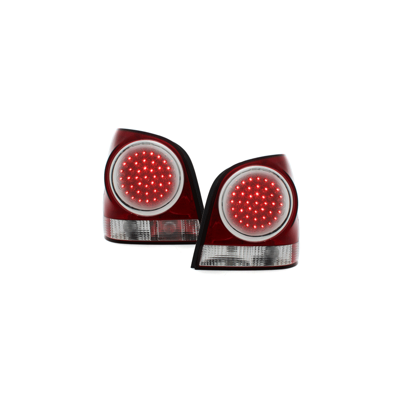 Feux arrière à LED VW Polo 9N 3+5d 11.01-05.09 Rouge/cristal