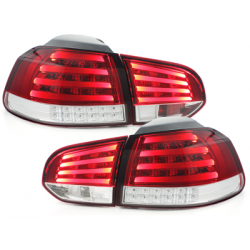  Feux arrière LED VW Golf VI  rouge/cristal -  RV39ALRCL