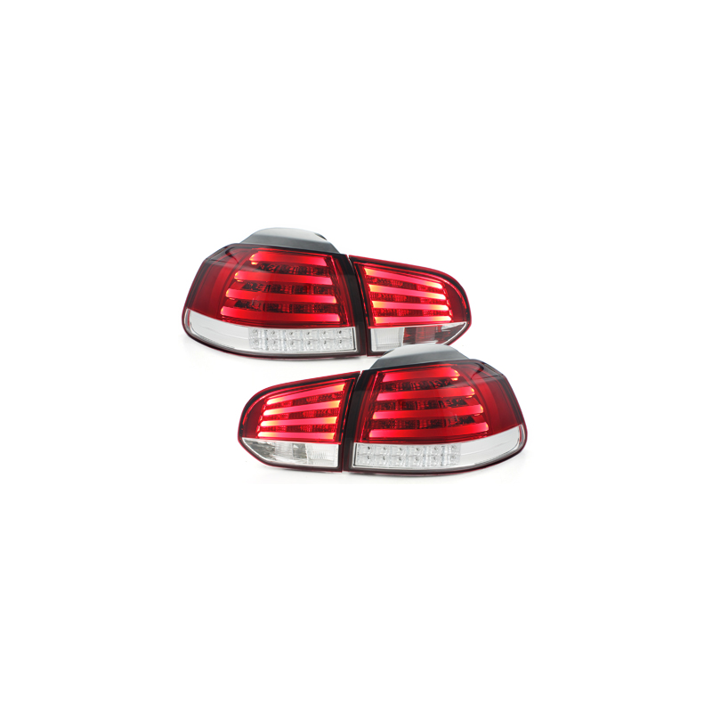 Feux arrière LED VW Golf VI  rouge/cristal -  RV39ALRCL