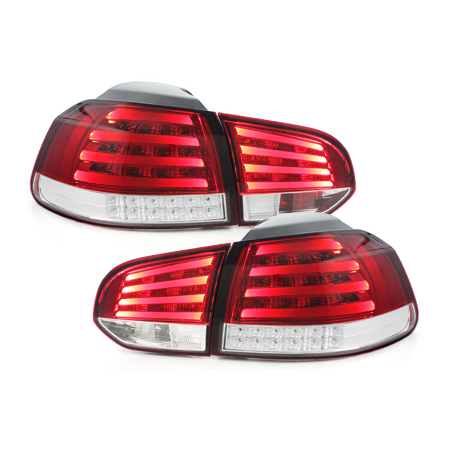  Feux arrière LED VW Golf VI  rouge/cristal -  RV39ALRCL