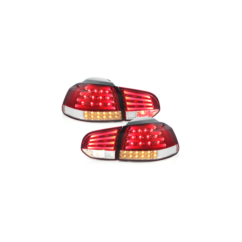  Feux arrière LED VW Golf VI  rouge/cristal -  RV39ALRCL