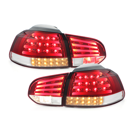  Feux arrière LED VW Golf VI  rouge/cristal -  RV39ALRCL