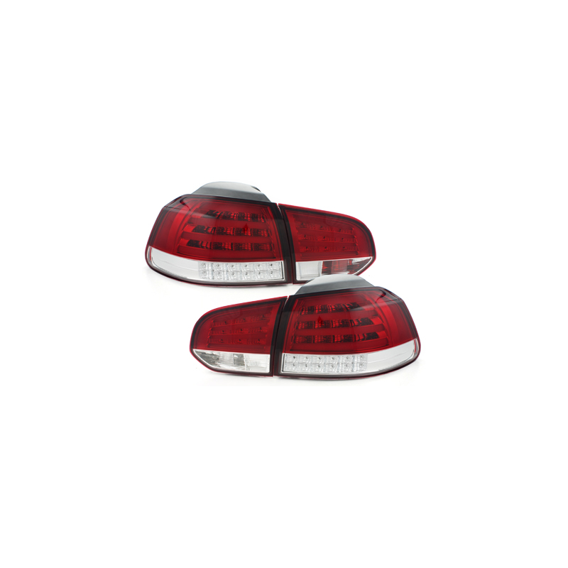  Feux arrière LED VW Golf VI  rouge/cristal -  RV39ALRCL