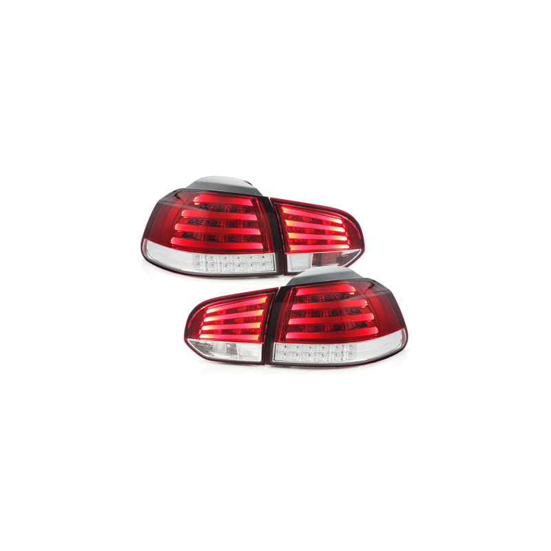  Feux arrière LED VW Golf VI  rouge/cristal -  RV39ALRCL