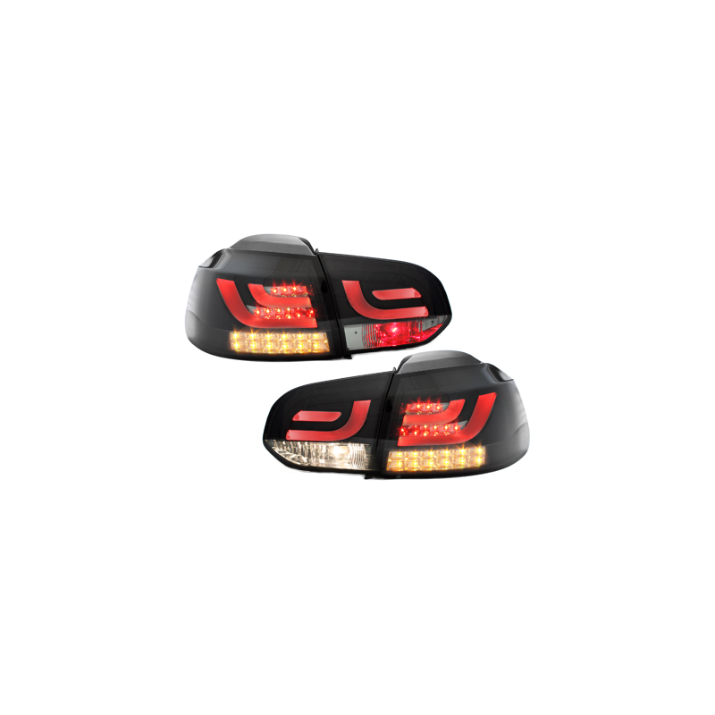 Feux arrière LED VW Golf VI _MIT clignotant LED  Noir/Fumé