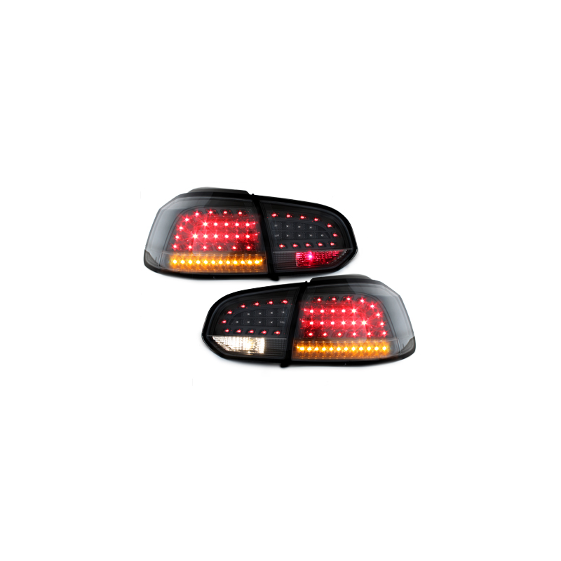  Feux arrière led LITEC VW Golf VI cligno LED Noir -  RV39LB