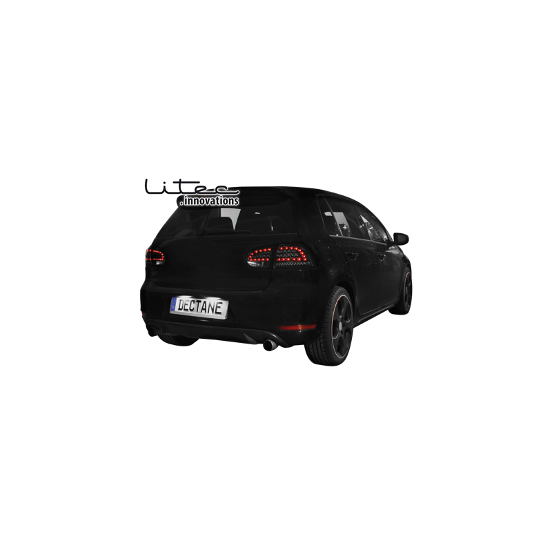  Feux arrière led LITEC VW Golf VI cligno LED Noir -  RV39LB