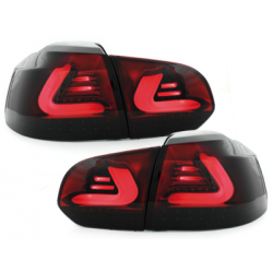  Feux arrière LED VW Golf VI LIGHTBAR Noir/rouge/Fume -  RV39LLBRS