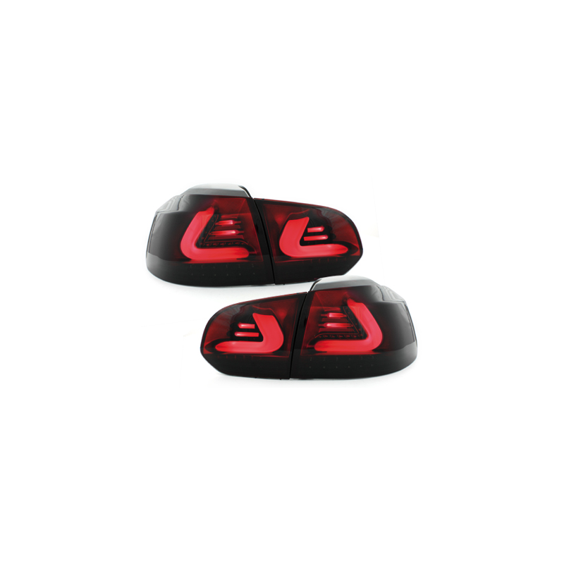  Feux arrière LED VW Golf VI LIGHTBAR Noir/rouge/Fume -  RV39LLBRS