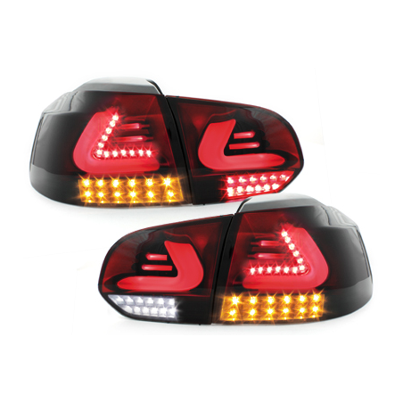  Feux arrière LED VW Golf VI LIGHTBAR Noir/rouge/Fume -  RV39LLBRS