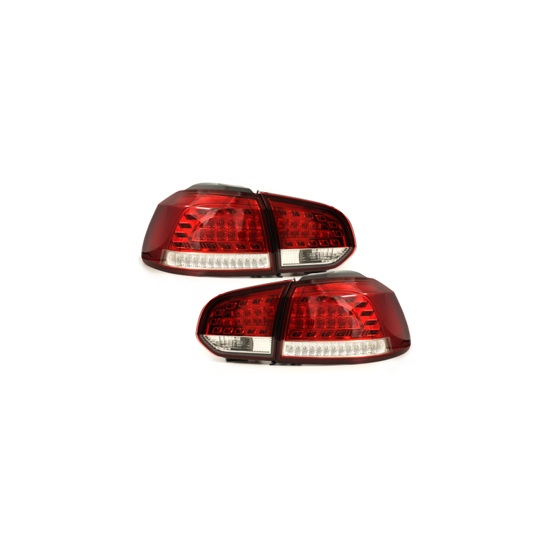 Feux arrière led LITEC VW Golf VI clignotants LED Rouge/Cristal