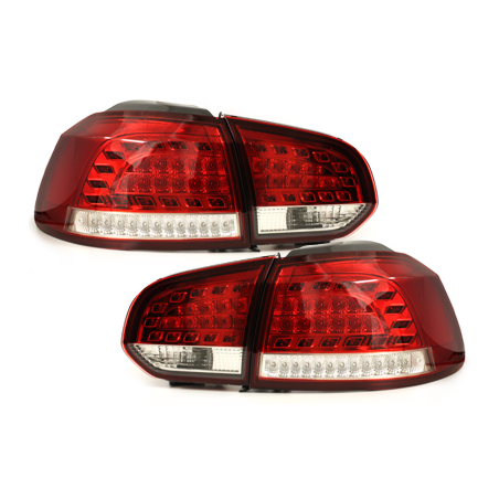 Feux arrière led LITEC VW Golf VI clignotants LED Rouge/Cristal