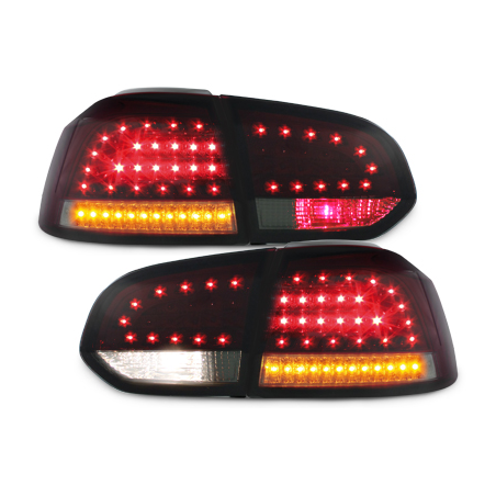  Feux arrière led LITEC VW Golf VI cligno LED Rouge/Fumé -  RV39LRS