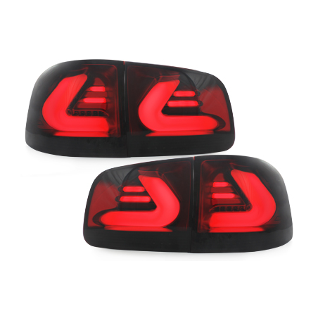 Feux arrière LED VW Touareg LIGHTBAR Noir/Rouge/Fumé