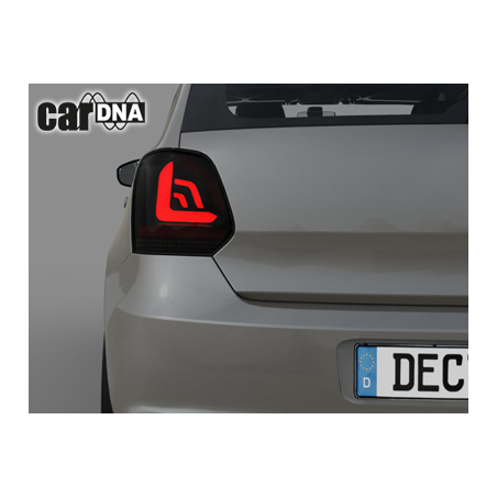 Feux carDNA LED VW Polo 6R rouge/fumé