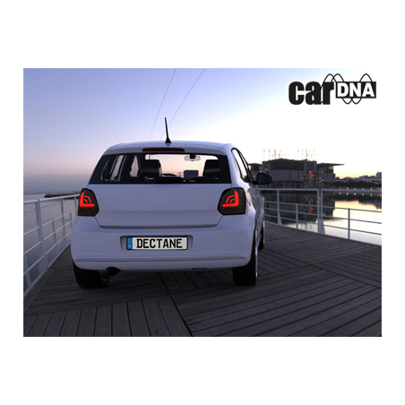 Feux carDNA LED VW Polo 6R rouge/fumé