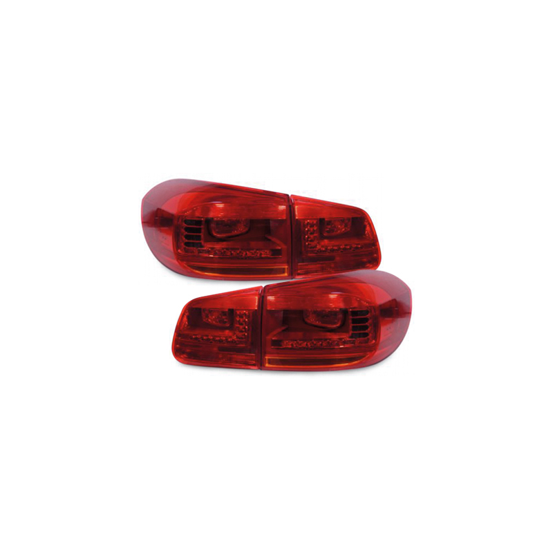 Feux arrière LED VW Tiguan 5N (2011 à 2016) - Rouge/clair