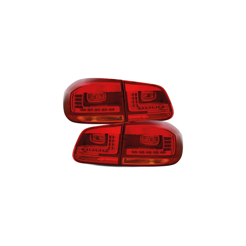 Feux arrière LED VW Tiguan 5N (2011 à 2016) - Rouge/clair