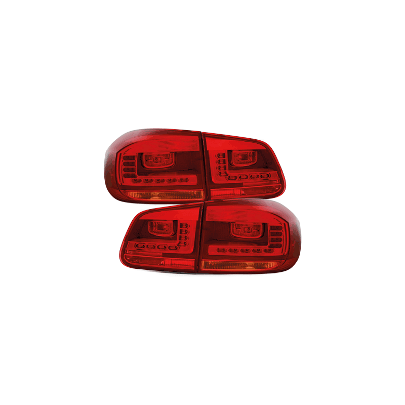 Feux arrière LED VW Tiguan 5N (2011 à 2016) - Rouge/clair