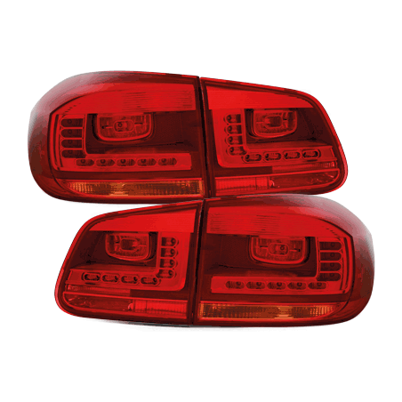 Feux arrière LED VW Tiguan 5N (2011 à 2016) - Rouge/clair