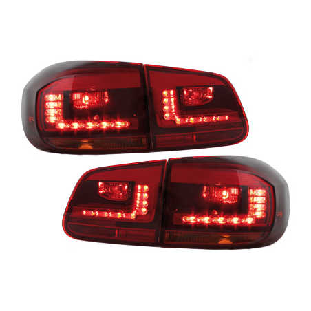 Feux arrière LED VW Tiguan 11+ - Rouge / Fumé