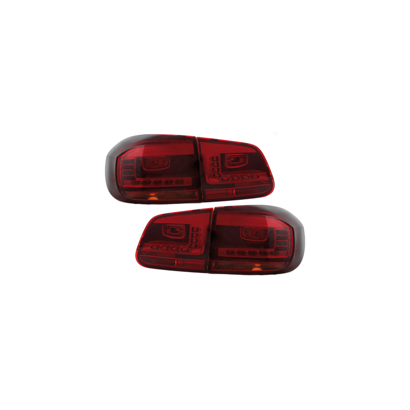 Feux arrière LED VW Tiguan 11+ - Rouge / Fumé